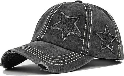 YeeHeen Ponytail Baseball Cap for Women High Messy Bun Caps Washed Cotton Hats