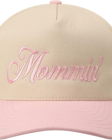 MIRMARU Two-Tone Vintage Canvas Trucker Hats for Men & Women, Adjustable Size Baseball Caps with Trendy Embroidered Design