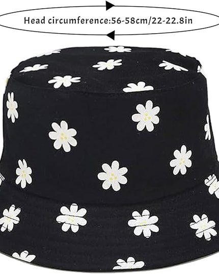 Malaxlx Unisex Bucket Hat Beach Sun Hat Aesthetic Fishing Hat for Men Women Teens, Reversible Double-Side-Wear