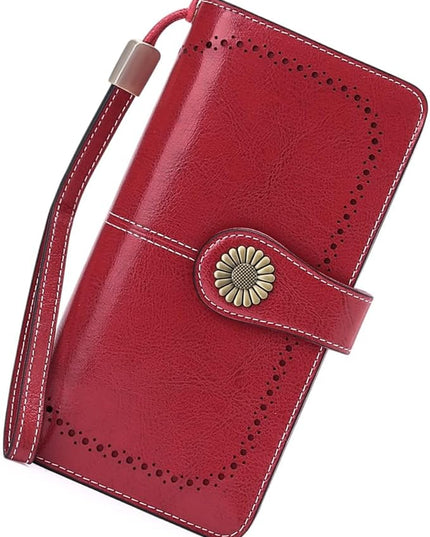 SENDEFN Wallets for Women Leather Credit Card Holder with RFID Blocking Large Capacity Wristlet | with RFID Blocking, Large Capacity, Wristlet, with RFID Blocking, Large Capacity, Wristlet