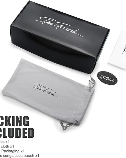 The Fresh Women's Oversized Square Jackie O Cat Eye Hybrid Butterfly Fashion Sunglasses - Exquisite Packaging