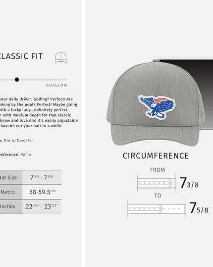 LRD Coastline Snapback Hat - Water Resistant Floating Crown Performance Cap