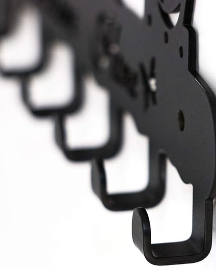 Deveosa Key Hooks Holder for Wall Decorative - Small Black Entryway Welcome Home Sign Key Hanging Hangers Wall Mounted Racks