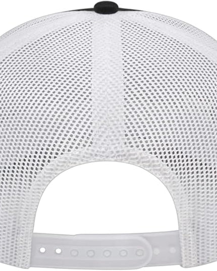Cap America i3039 Classic 5 Panel Mid Profile Structured Trucker Mesh Back Cap w/ & Adjustable Snapback