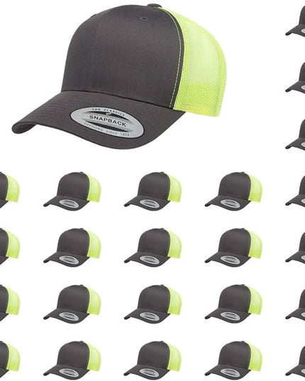 Yupoong Classic Premium Mesh 6 Panel Retro Trucker Cap | Mid Profile Snapback | OSFA | Bulk Pack Available