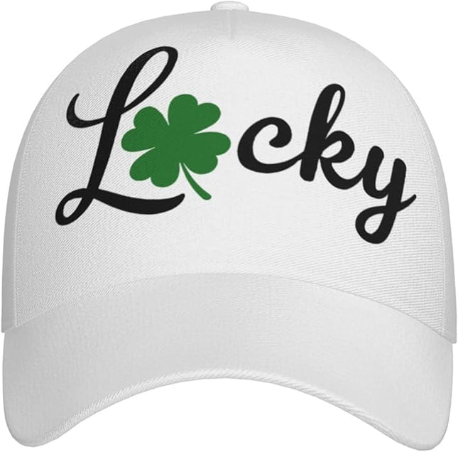 St. Patrick's Day Baseball Cap, Irish Green Clover Trucker Hat for Men Women, Fashion Adjustable Sun Visor Dad Hat