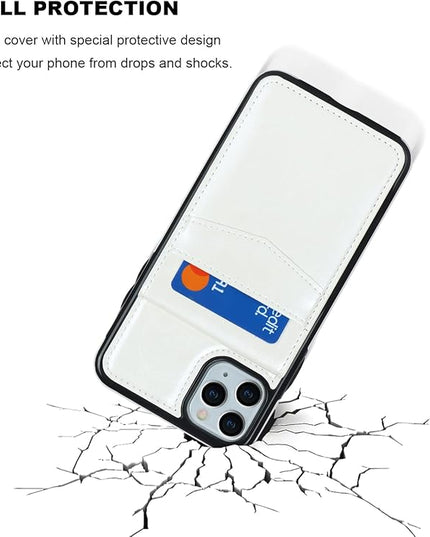 KIHUWEY Compatible with iPhone 11 Pro Max Case Wallet with Credit Card Holder, Premium Leather Magnetic Clasp Kickstand Heavy Duty Protective Cover for iPhone 11 Pro Max 6.5 Inch(White)