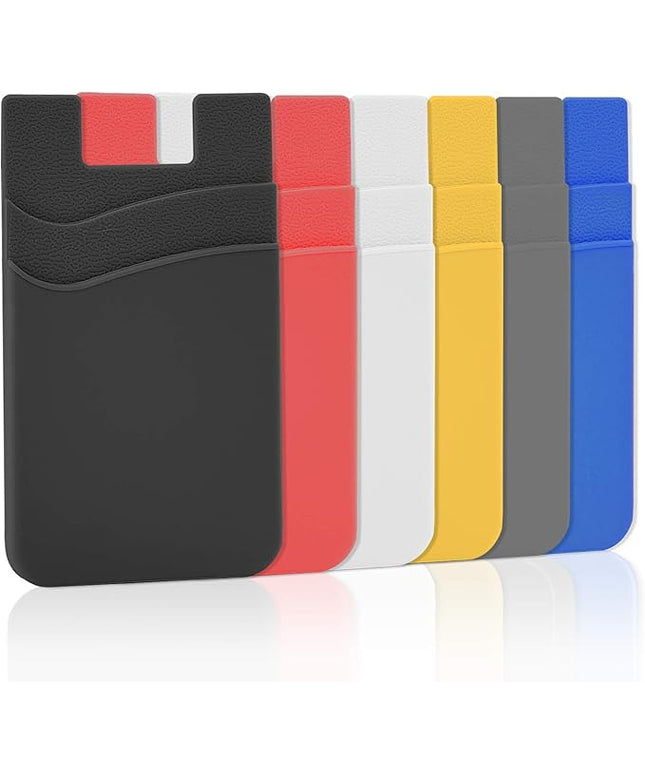 Senose Phone Wallet, Phone Card Holder Stick On Silicone Credit Card Holder for Back of Cellphone, Business Card & Id Compatible for iPhone Android Any Smartphone