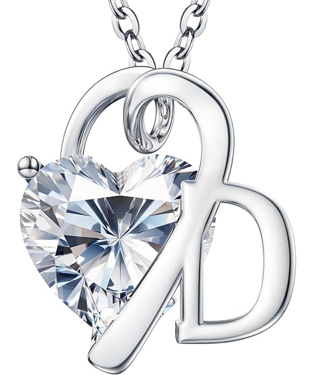 ForeverLove Heart Necklaces for Women, 4-2 Carats Heartshap Moissanite, Silver Pendant Jewelry, Anniversary Birthday Gifts for Wife, Girlfriend, Daughter, Mom