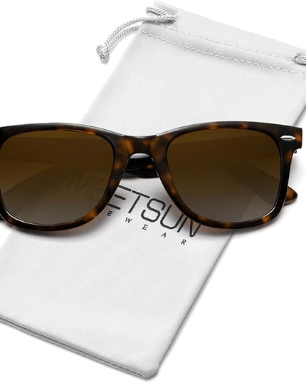 MEETSUN Polarized Sunglasses for Women Men Classic Retro Square Frame Driving Sun Glasses UV Protection