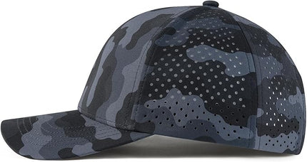 VOBOOM Men Quick Dry Baseball Cap Laser Cut Mesh Ball Curved Brim Snapback Hat