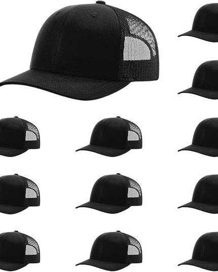 Richardson 112 Classic Six-Panel Adjustable Snapback Trucker Cap | Bulk Packs Available