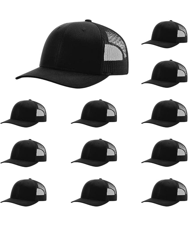 Richardson 112 Classic Six-Panel Adjustable Snapback Trucker Cap | Bulk Packs Available