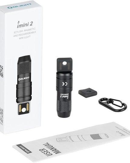 OLIGHT IMINI 2 EDC Rechargeable Keychain Flashlight, 50 Lumens Compact and Portable Mini LED Keyring Lights with Built-in Battery Ideal for Everyday Carry and Emergencies (OD Green)