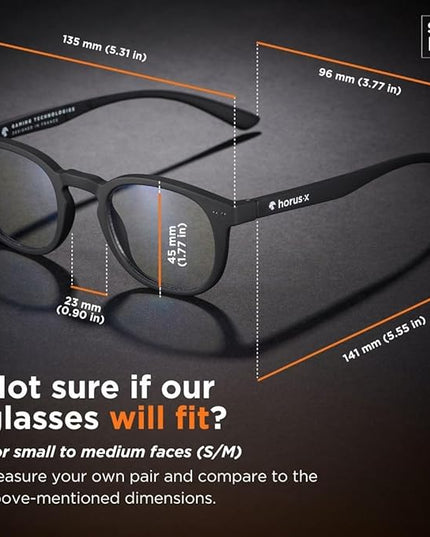 Horus X • Blue Light Glasses Men Women | Blue Light Blocking Glasses for Screen Anti-Fatigue & Eye Migraine | Urban V3