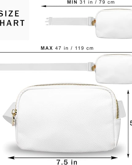 Dancour Leather Belt Bag, Leather Fanny Pack Crossbody, Everywhere Belt Bag, Waist Bag for Women, Fanny Pack Women, Cross Body Fanny Packs, Large