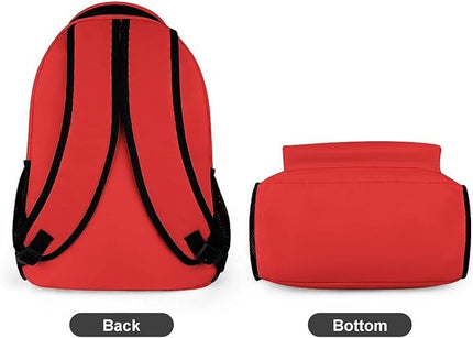 Fashion Poppy Red Backpack Lightweight Large Capacity Laptop Daybag for Travel Work