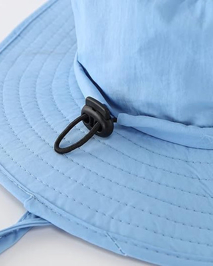 LLmoway Kids Sun Protection Hat Quick Dry Adjustable Wide Brim Mesh Bucket Hat