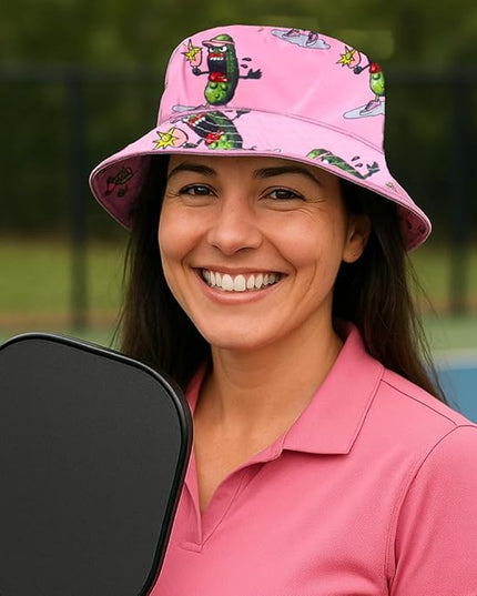 Pickle Monsters Bucket Hat - Fun Pickleball Hat Featuring The Dreaded Crew - 3 Sizes!
