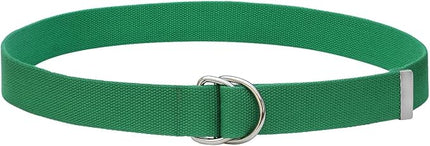 Falari Canvas Web Belt Metal Double D Ring Buckle for Men Women Casual Cloth Military Style Belt 1 1/2" Wide