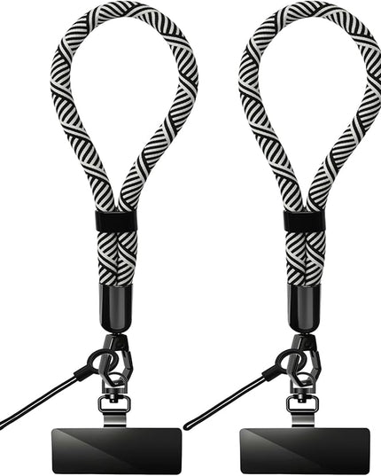 Phone Lanyard, 2 Pack Adjustable Cell Phone Lanyard Hand Phone Wrist Strap with Tether Tabs for Smartphones