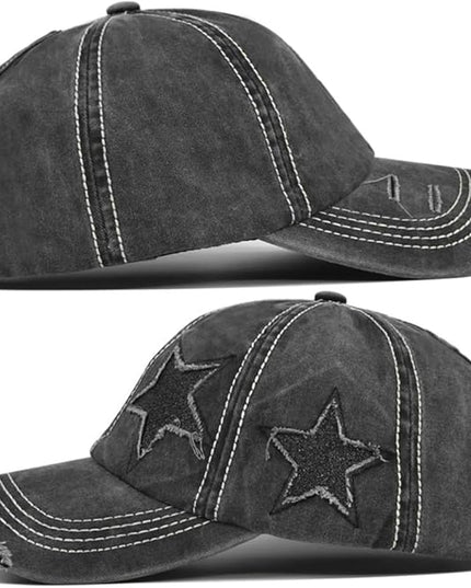 YeeHeen Ponytail Baseball Cap for Women High Messy Bun Caps Washed Cotton Hats