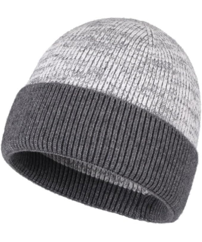Stylish Wool Knit Short Cuff Fisherman Beanie for Men and Women Patchwork Color Unisex Cap Warm Winter Christmas Hat