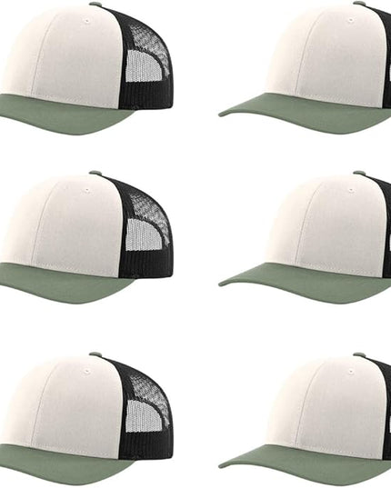 Richardson 112 Classic Six-Panel Adjustable Snapback Trucker Cap | Bulk Packs Available