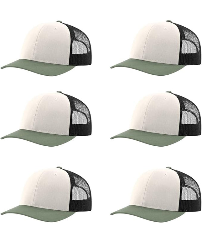 Richardson 112 Classic Six-Panel Adjustable Snapback Trucker Cap | Bulk Packs Available