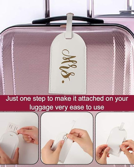 mr and mrs passport covers and luggage tags gift set, couple passport holder for honeymoon