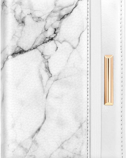 Passport Holder Cover Travel RFID Blocking Passport Cover Rose Gold Cute Flowers Passport Wallet with Elastic Band for Women