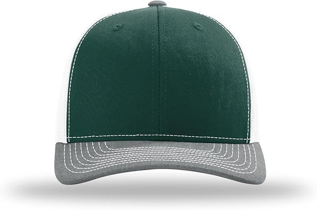 Richardson 112 Trucker Hat - Premium Adjustable Snapback Hat - Structured Six Panel Richardson Blank Caps