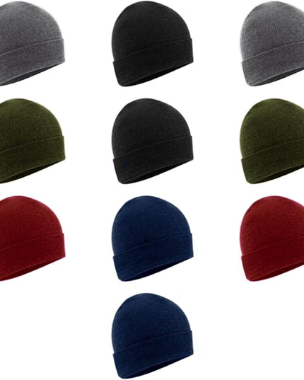 Trail Maker 10 Pack Winter Hats | Bulk Beanies Wholesale Winter Hats for Men, Women, Teens