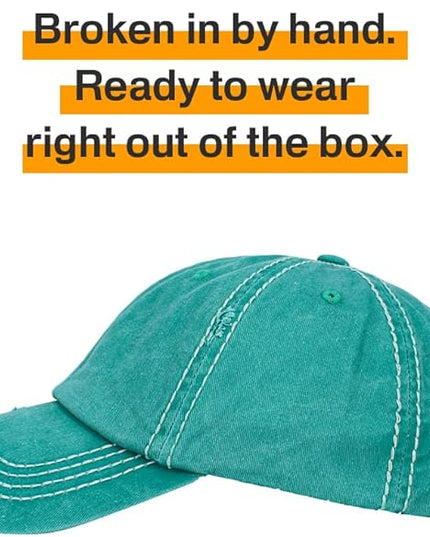 KBETHOS Vintage Washed Distressed Cotton Dad Hat Baseball Cap Adjustable Polo Trucker Unisex Style Headwear