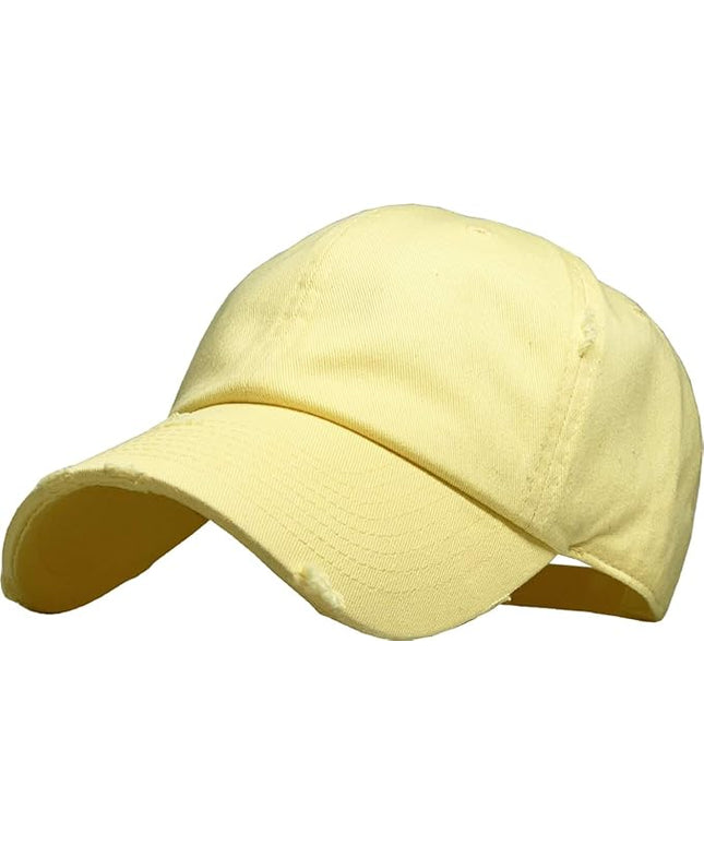 KBETHOS Vintage Washed Distressed Cotton Dad Hat Baseball Cap Adjustable Polo Trucker Unisex Style Headwear