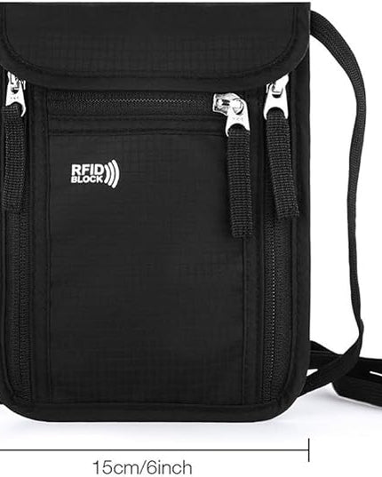 Travel Pouch Neck Wallet Family Passport Holder Organizer Case with RFID Blocking | RFID Blocking