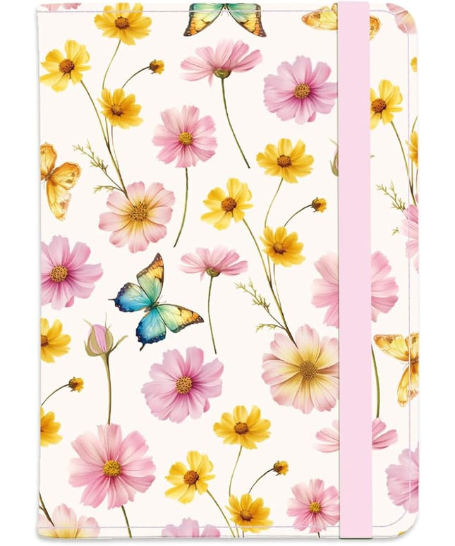 Sweet Daisy Leather Passport Holder Cover Butterfly Travel Wallet Passport Case with Credit Card Slots for Women Men Travelling Essentials for Flying