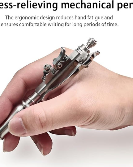 Dr. Metalleung Heavy Duty Pocket Bolt Action Pen – Retractable Stainless Steel Ballpoint Pen Clip, Refillable Ink Cartridge, Perfect for Smooth Office Writing, Everyday Carry (EDC), and Gifts