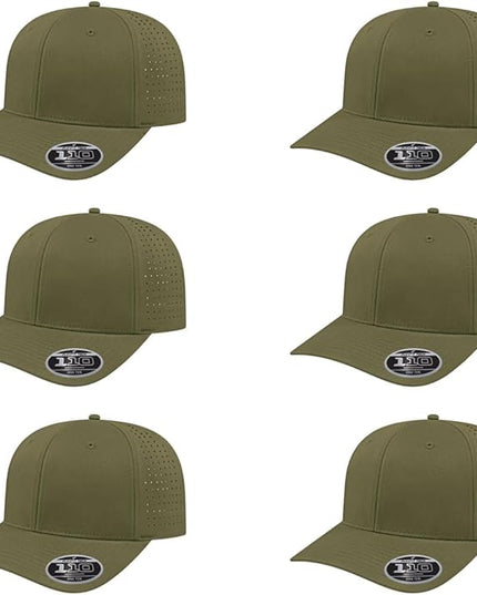 Cap America i8533 Flexfit 110 Perforated Performance Snapback Mid Profile 6-Panel Cap w/UV Guard & Adjustable Snapback