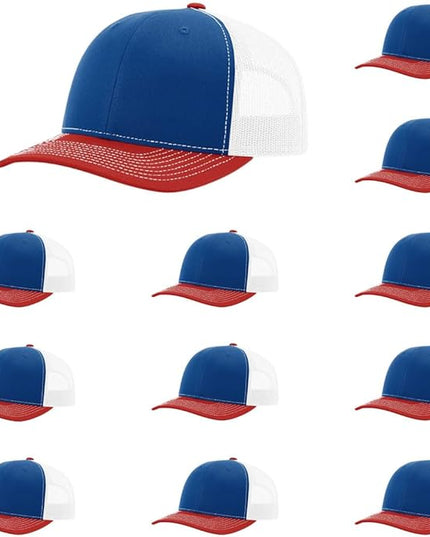 Richardson 112 Classic Six-Panel Adjustable Snapback Trucker Cap | Bulk Packs Available