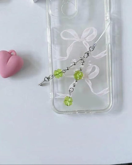 Versatile Use Four Clovers Phone Chain Multipurpose Phone Luck Charm Keychain For Keys And Wallets Accessory Trendy Decoration