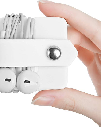Cord Organizer Earbuds Holder Earphone Wrap Earphones Organizer Headset Headphone Earphone Wrap Winder Cord Manager Cable Winder White