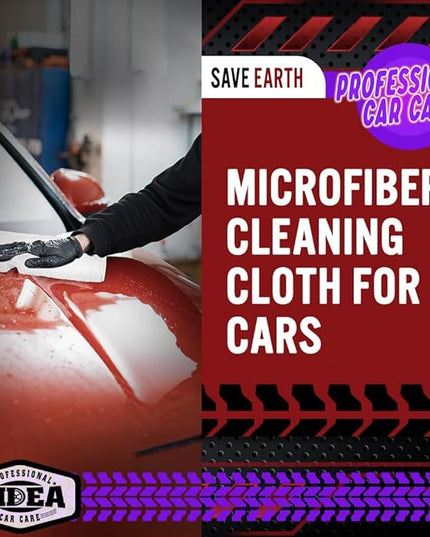 AIDEA Microfiber Cleaning Cloth White 20PK, Microfiber Towels for Cars, Premium Car Cloths, Dusting Cloth Lint Free Cleaning Rags for SUVs, House, Kitchen, Window, Workshops,12×12"
