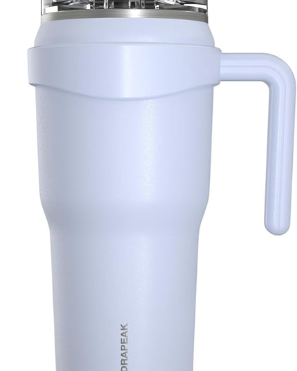 Hydrapeak Roadster 40oz Stainless Steel Tumbler Double Wall Vacuum Insulated Water Bottle With Handle And 2 in 1 Straw Lid (Ice)