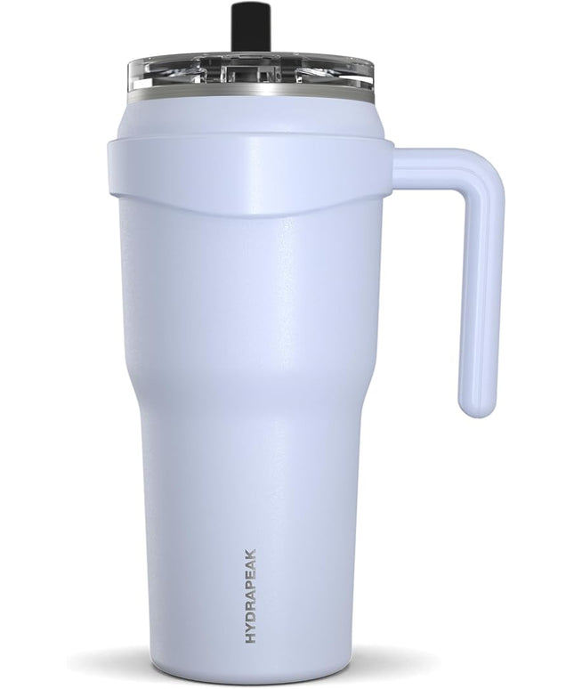 Hydrapeak Roadster 40oz Stainless Steel Tumbler Double Wall Vacuum Insulated Water Bottle With Handle And 2 in 1 Straw Lid (Ice)