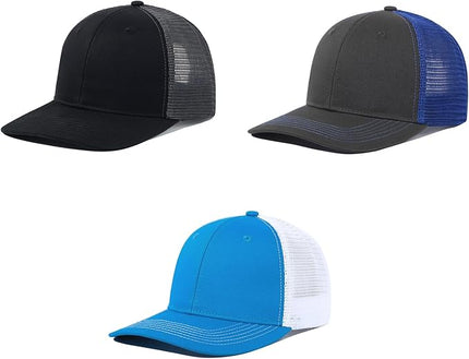 kozinu Unisex Trucker Hats Blank Mesh Snapback Hats Sport Plain Baseball Caps Adjustable Fitted Hat