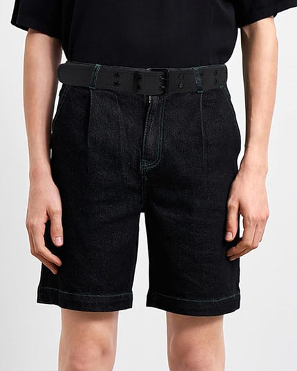 moonsix Canvas Web Belts for Men,Solid Color Casual Double Hole Grommet Belt