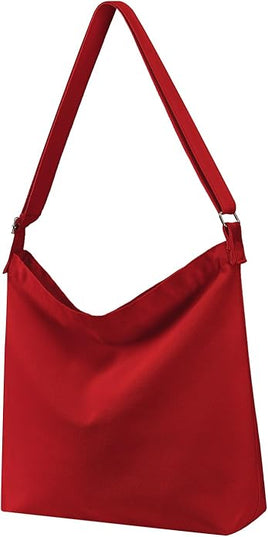 Women's blank large Size Canvas Crossbody Tote Handbags Shoulder Bag