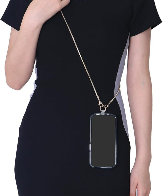 Snake Chain Phone Strap Universal phone lanyard phone strap connector (Snake-Chain（Light gold） F5)