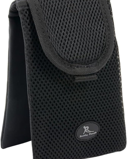 Running Buddy Running Fanny Pack - 6.5 x 4 in, Mini Plus Black - No-Bounce Magnetic Running Phone Holder - Water-Resistant Waist Bag for Men & Women